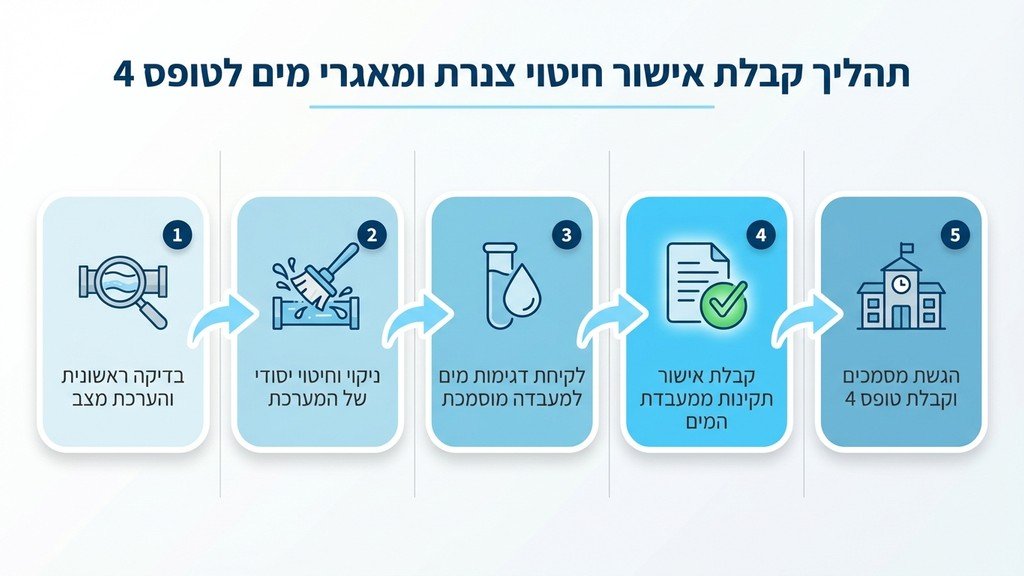 תהליך מקצועי של חיטוי מערכות מים