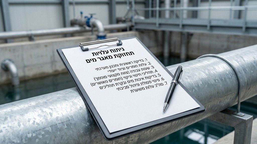 Water system maintenance cost table concept
